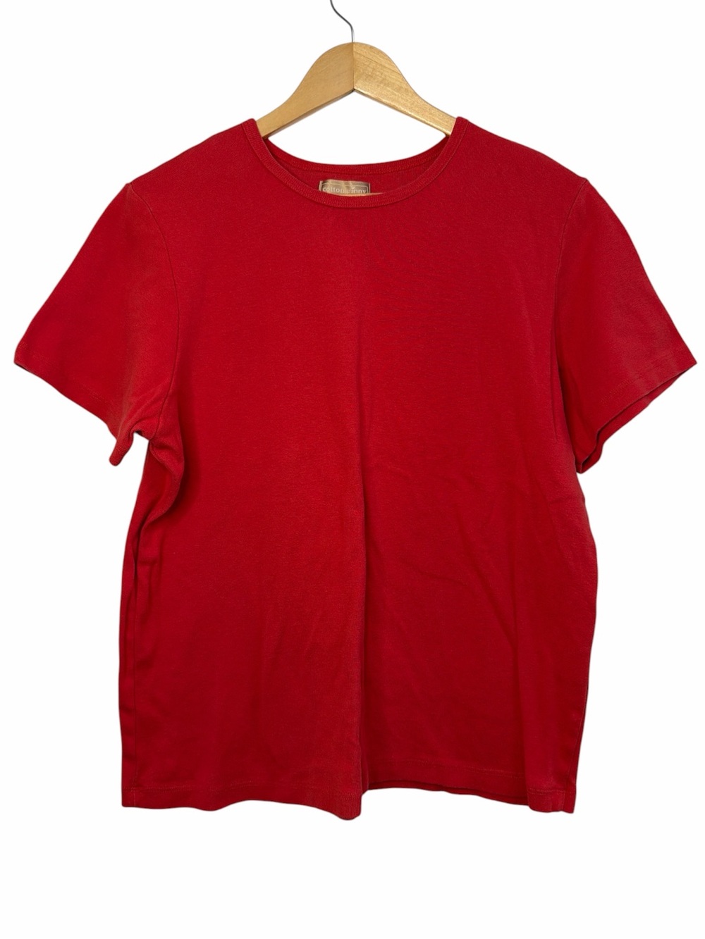 Cotton Ginny Plus Red Basic Cotton Tee Women’s Large